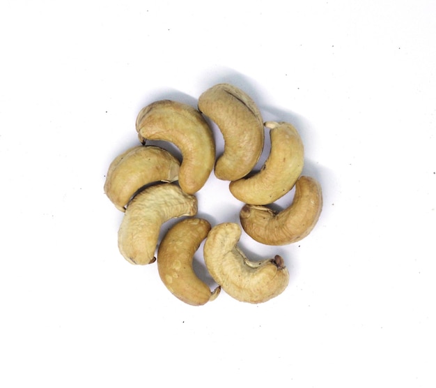 Cashew nuts isolated on a white background