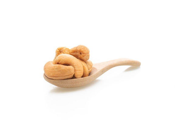 Cashew nuts isolated on white