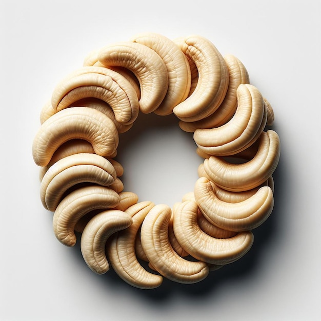 Photo cashew nuts white background
