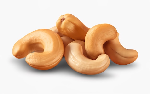Photo cashew nuts on a white background