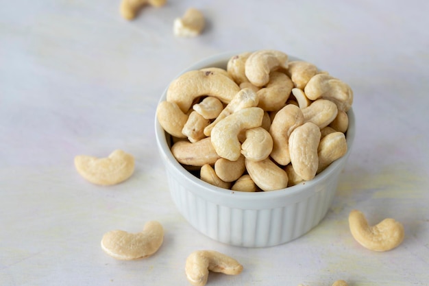 Cashew on wooden background kaju