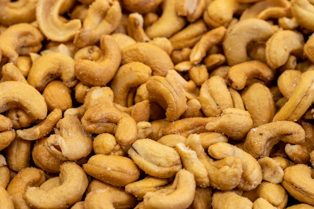 Cashewnoten Biologisch gezond voedsel Close-up