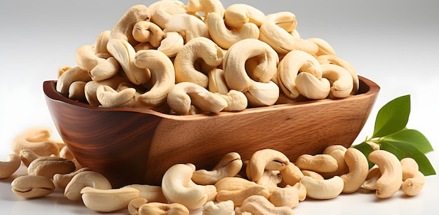 cashews are displayed on a white background