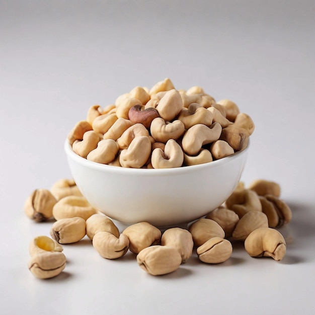 Cashews Dryfruit White Background