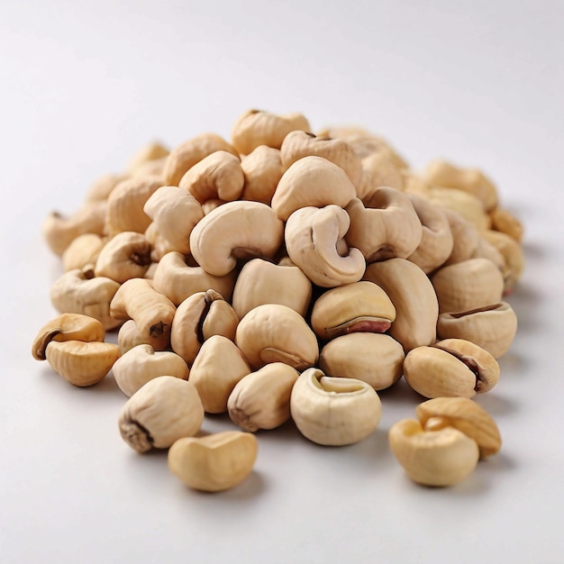 Cashews Dryfruit Witte achtergrond