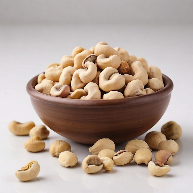 Cashews Dryfruit Witte achtergrond