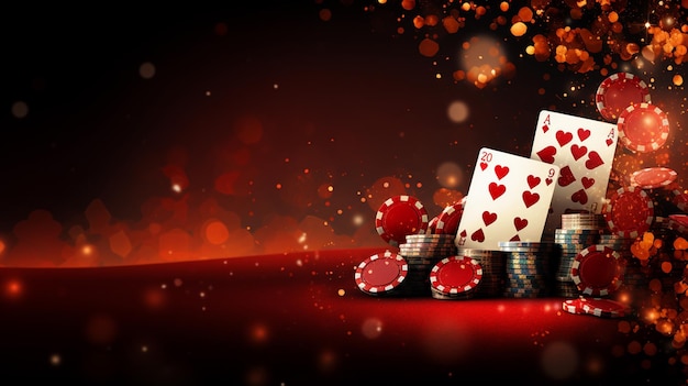 Casino background with empty space for text