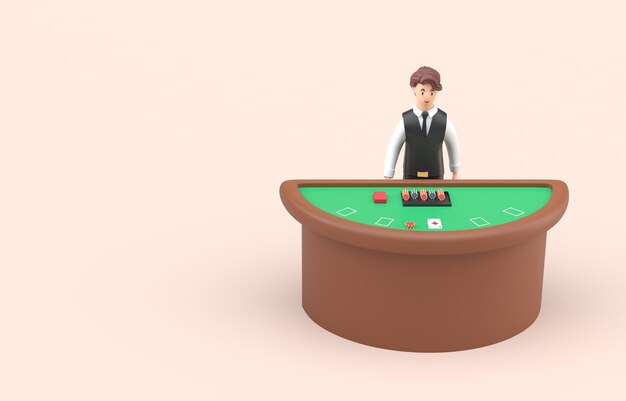 Casino Blackjack 3D Illustration