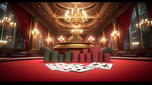 カジノ カード ポーカー ブラックジャック バカラ オンライン 3D レンダリング
