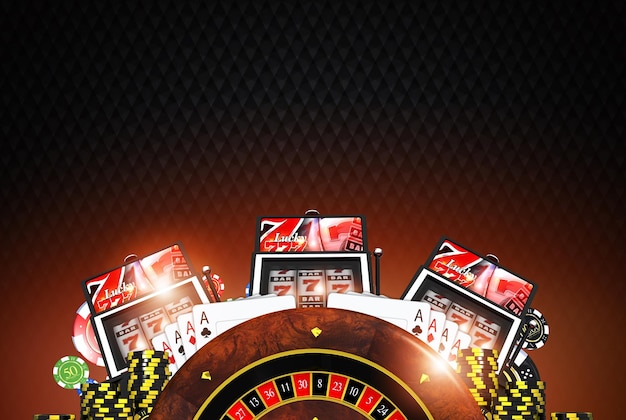 Photo casino copy space background