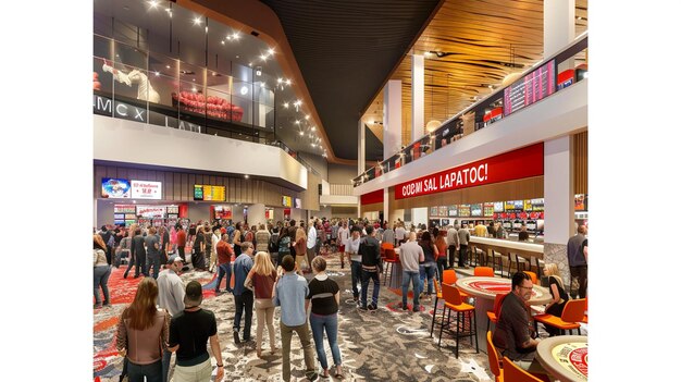 Photo casino interior with gambling legislation signage