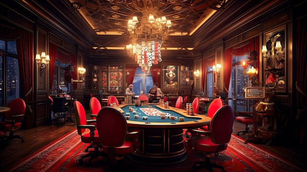 Casino kaarten poker blackjack baccarat online 3D weergeven