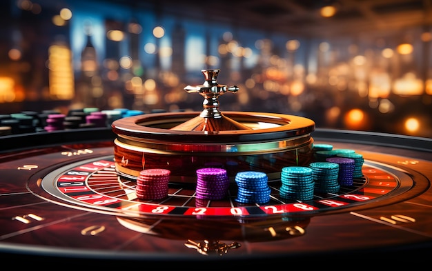 Casino mock up background with copy space for text presentation