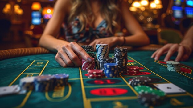 Casino online gaming app Texas Holdem roulette and a variety of chips for an immersive