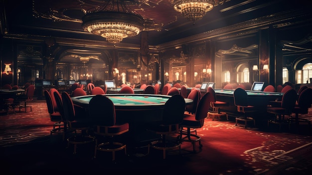 Casino room AI generated Image