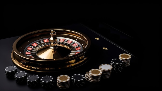 Casino roulette achtergrond Illustratie AI GenerativexA