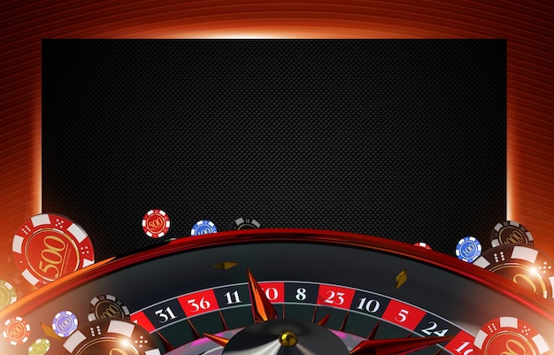 Photo casino roulette copy space