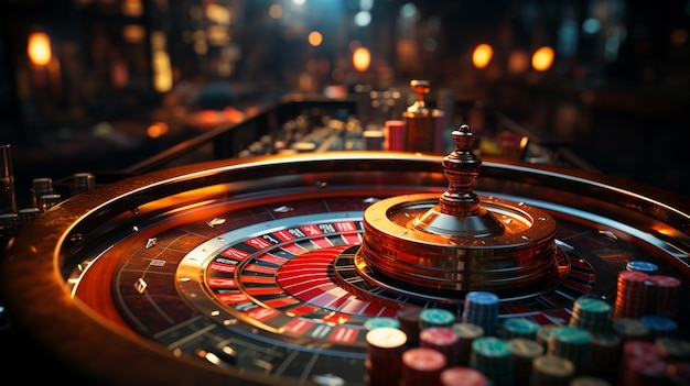 Foto tavolo da roulette del casinò