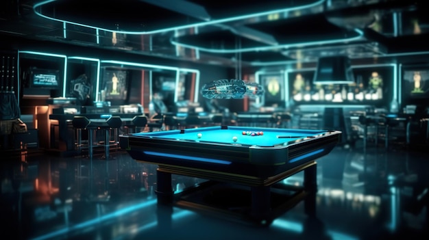 Casino setting game pool sci fi interior night club interior club interior