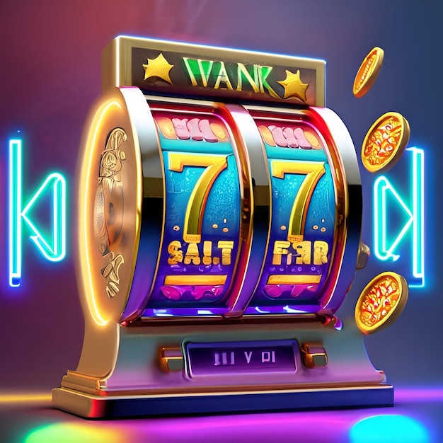 casino slot machine lucky concept abstract