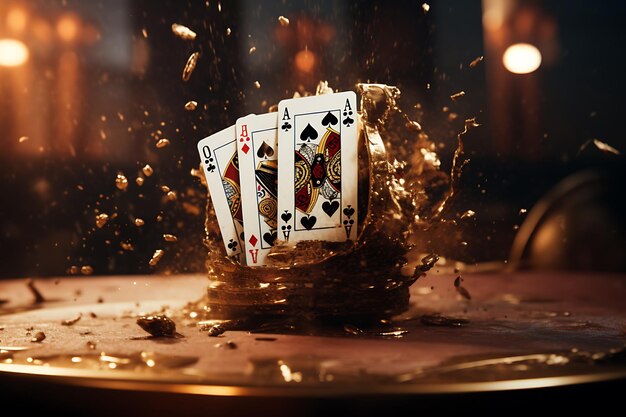 Casino spades with splashes