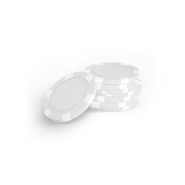 Photo casino token on white background