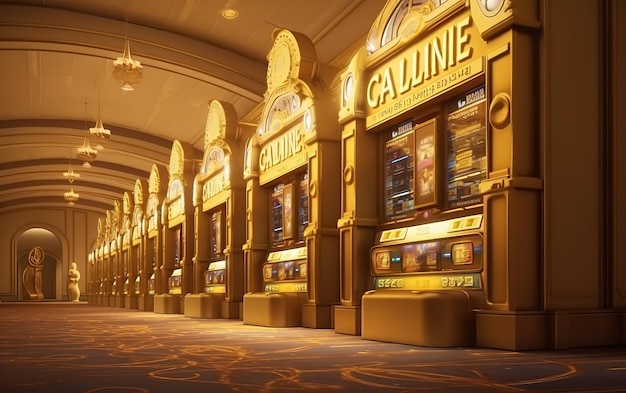 A casino with slot machines