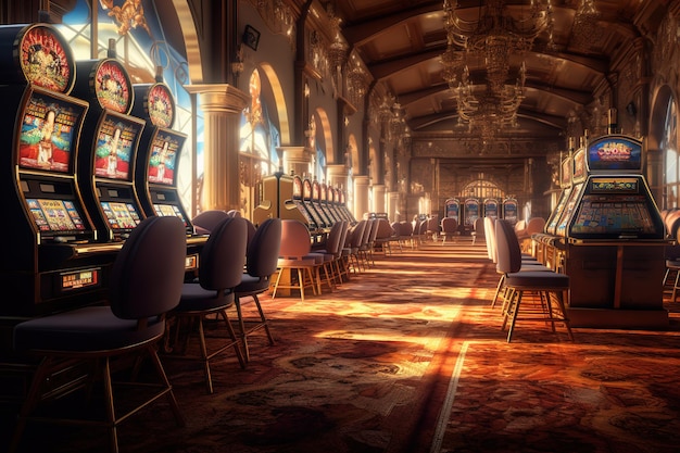 Casinohal met speelautomaten