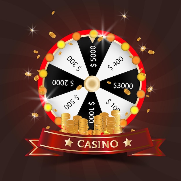 Casinowiel fortuin met rood lint