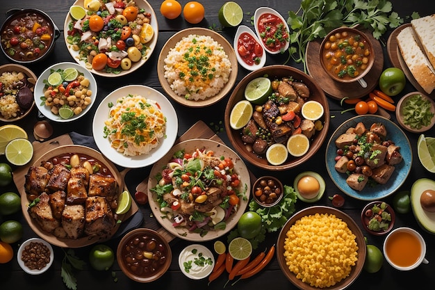 Кассава фарофа мокека ассортимент с вкусной бразильской едой ultra hd изображение