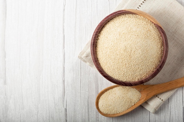 Cassava flour in the bowl