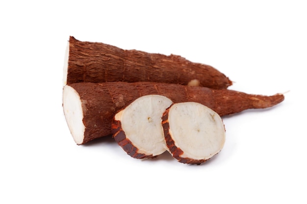 Cassava isolated on a white background