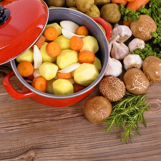 Casserole with organic vegetables