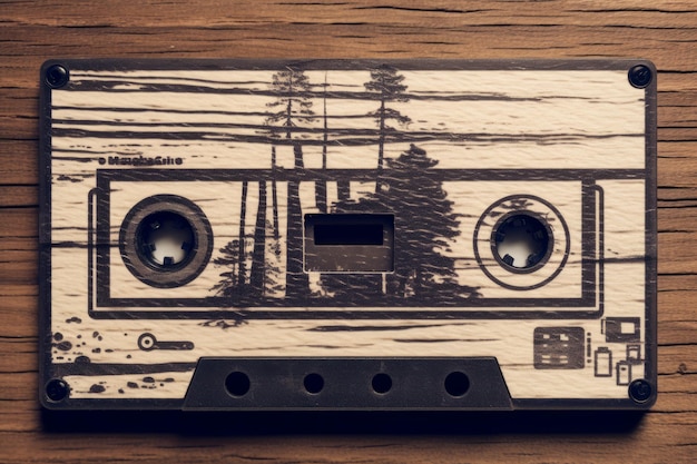 a cassette cover with blackwood's playlist in the style of playful graphic