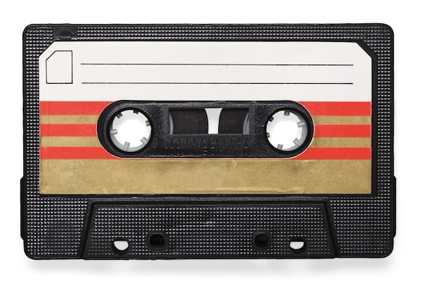 Photo cassette tape isolated on white