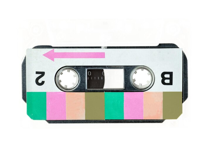 Photo cassette tape png sticker transparent background