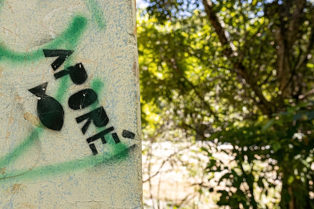 Photo cassilandia mato grosso do sul brazil 01 26 2024 protests ruins written apore name of the river