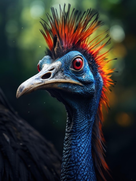 Cassowary in its Natural Habitat Wildlife Photography Generative AI