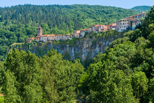 Castellfollit de la roca comarca de la garrocha gerona Catalonië Spanje