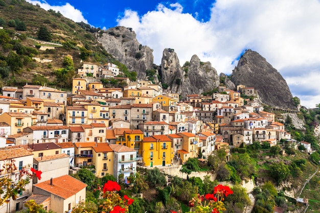 Castelmezzano, Basilicata, 이탈리아의 아름다운 산 마을