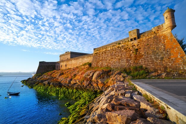 Castelo San Anton in La Coruna van Galicië Spanje