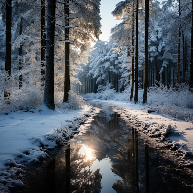 casting dappled shadows that dance upon the lush undergrowth