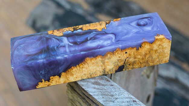 Casting epoxy resin burl wood background