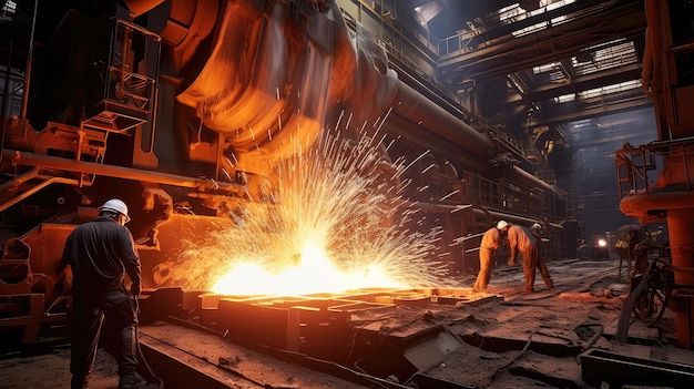 Casting metallurgy steel mill