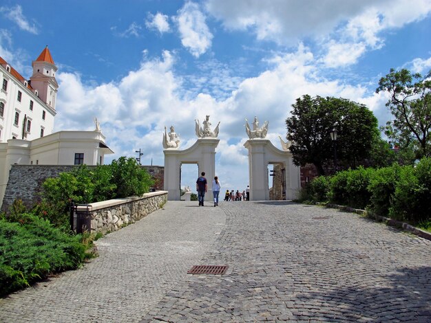 Il castello nella città di bratislava, slovacchia