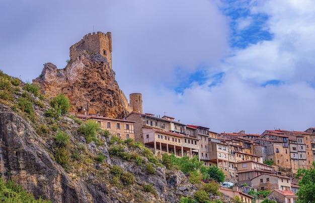 A castle on a cliff in the town of ponta delgada