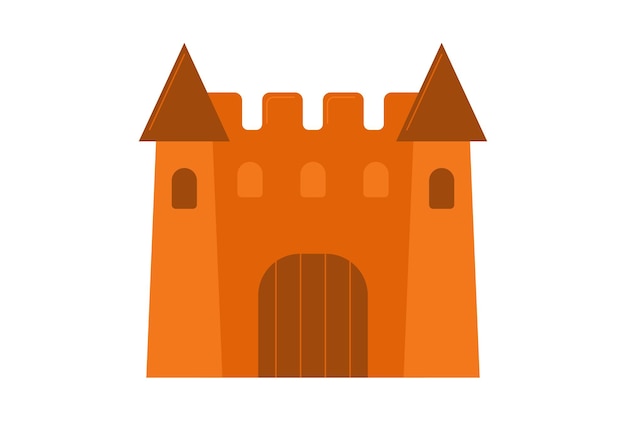 Castle colored icon Halloween symbol app and web sign art