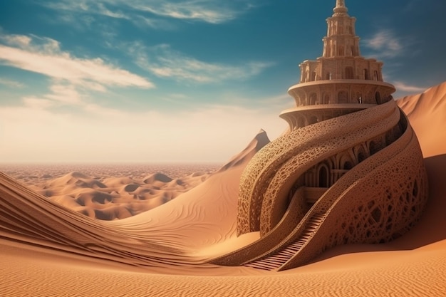 A castle in the desert