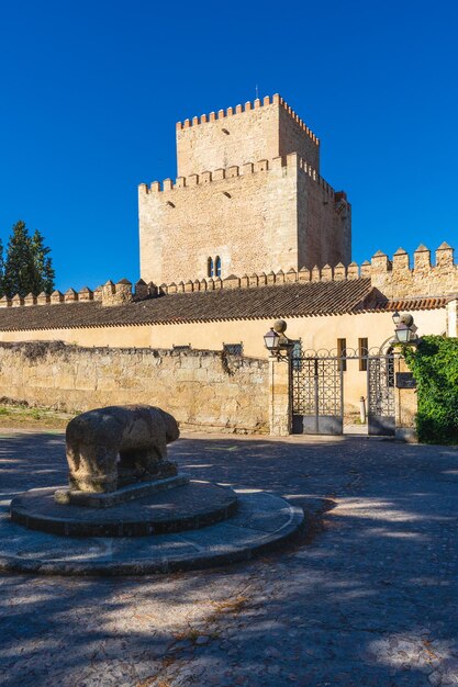 Castle of enrique ii of trastamara currently a tourist hostel in the city of ciudad rodrigo in salamanca spain