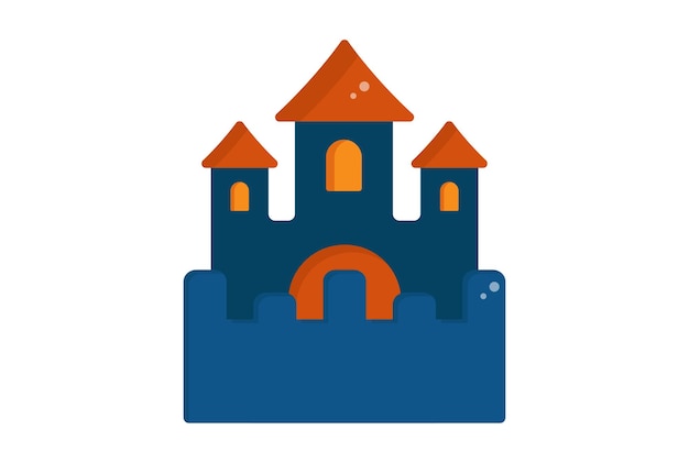 Castle illustration Halloween app icon web symbol artwork sign